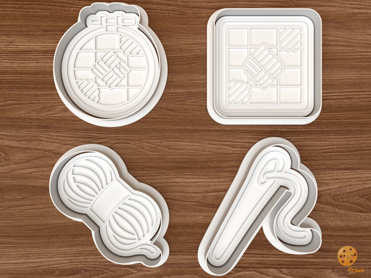 Needlepoint Craft Cookie Cutter Set STL File - 01 set main