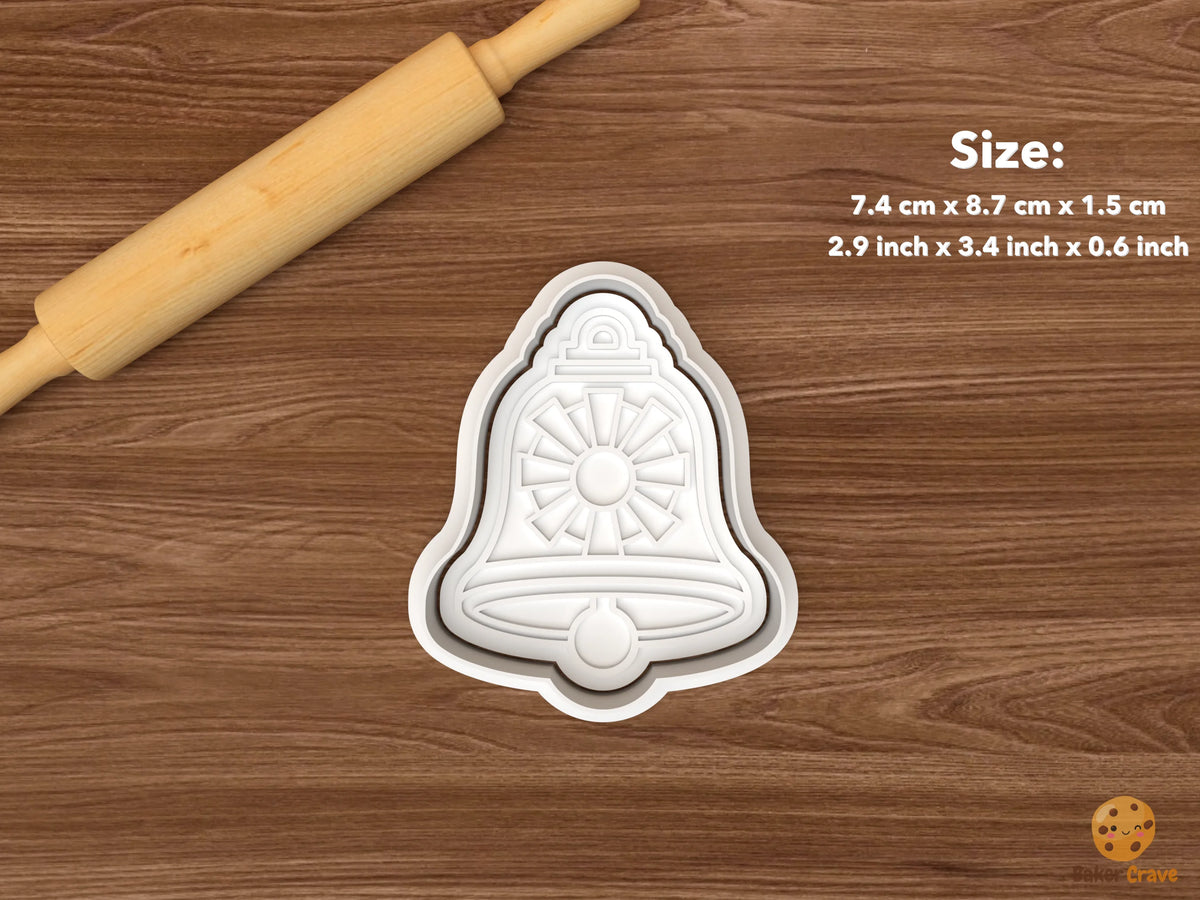 Neodeco Christmas Cookie Cutter Set STL File - single art deco bell
