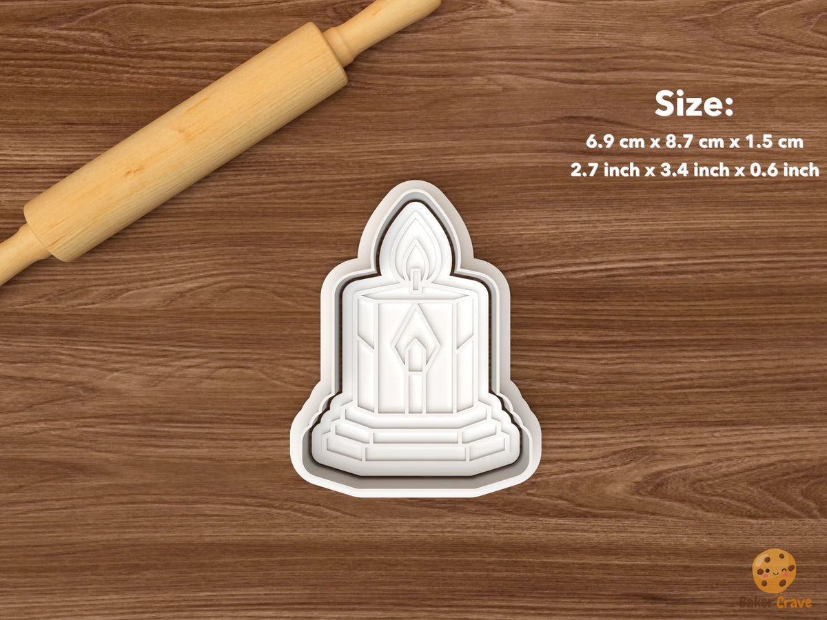 Neodeco Christmas Cookie Cutter Set STL File - single art deco candle