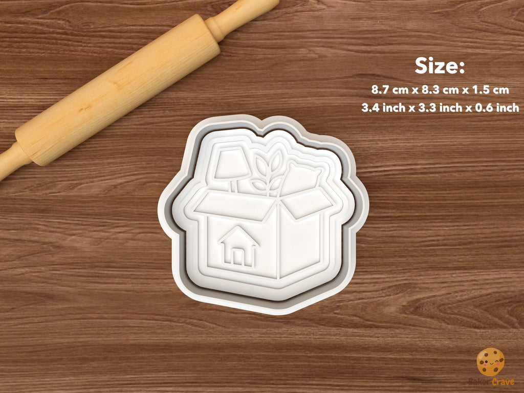 New Home Cookie Cutter Set STL File - single moving box