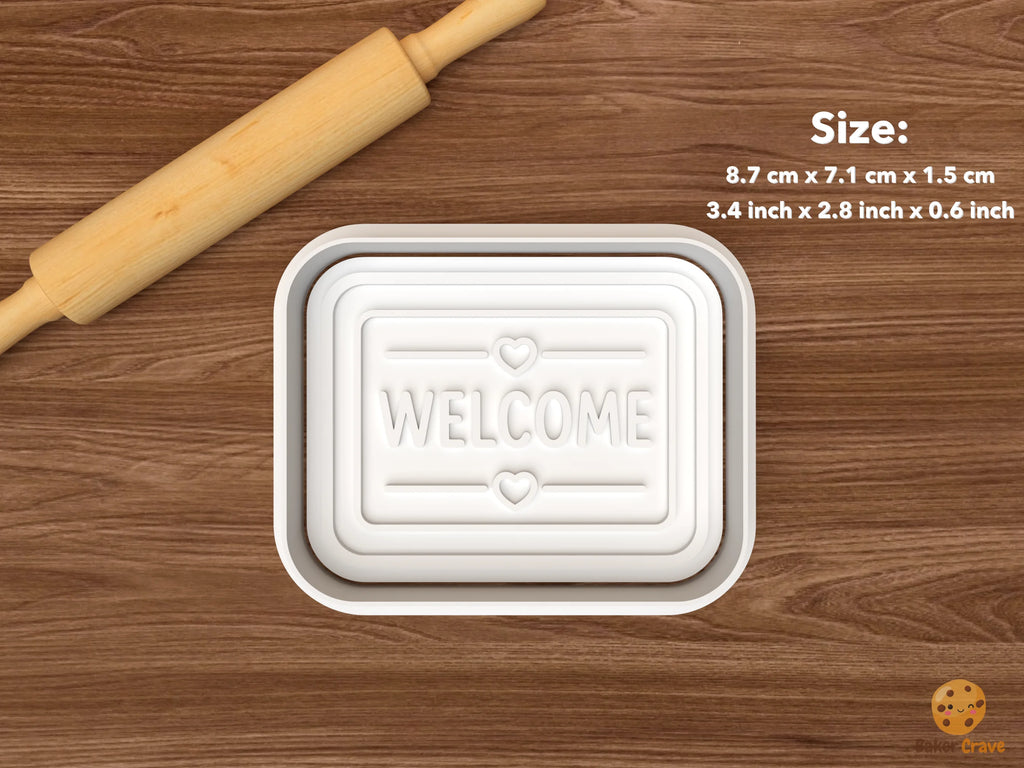New Home Cookie Cutter Set STL File - single welcome sign