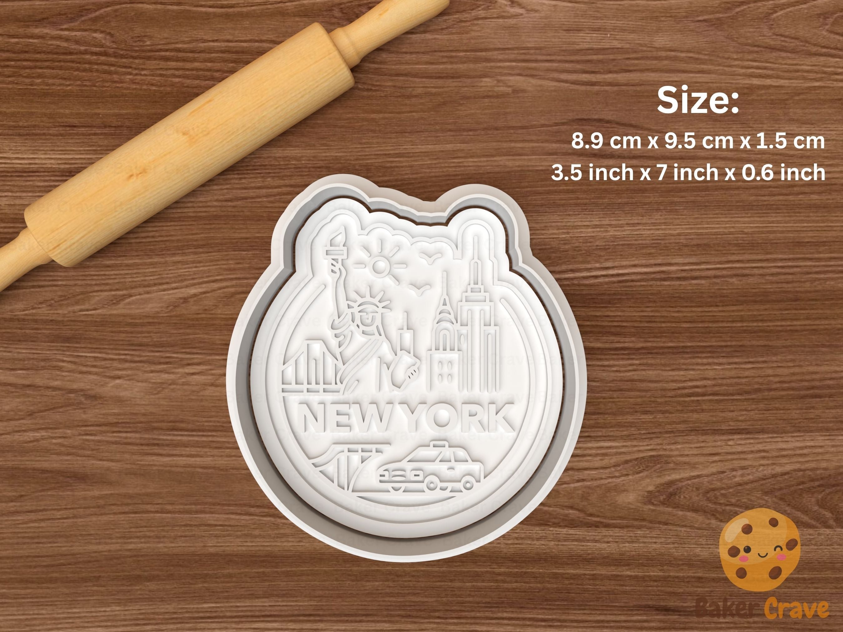 new york scene Cookie Cutter STL File - newyork2