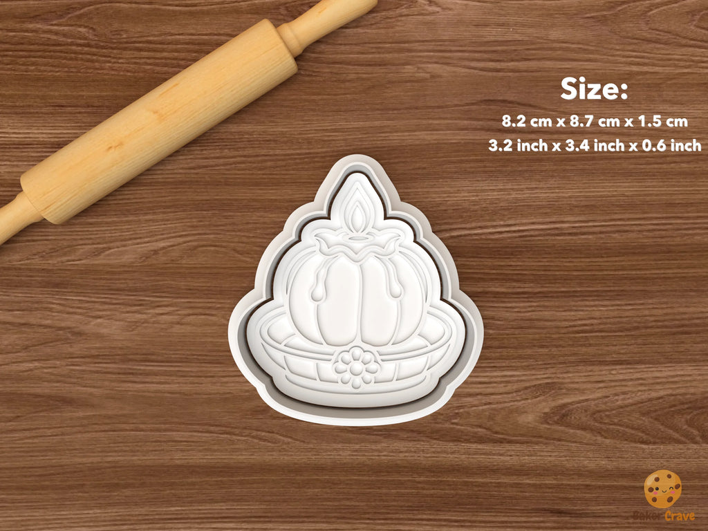 Nonna Christmas Kitchen Cookie Cutter Set STL File - single decorative candle