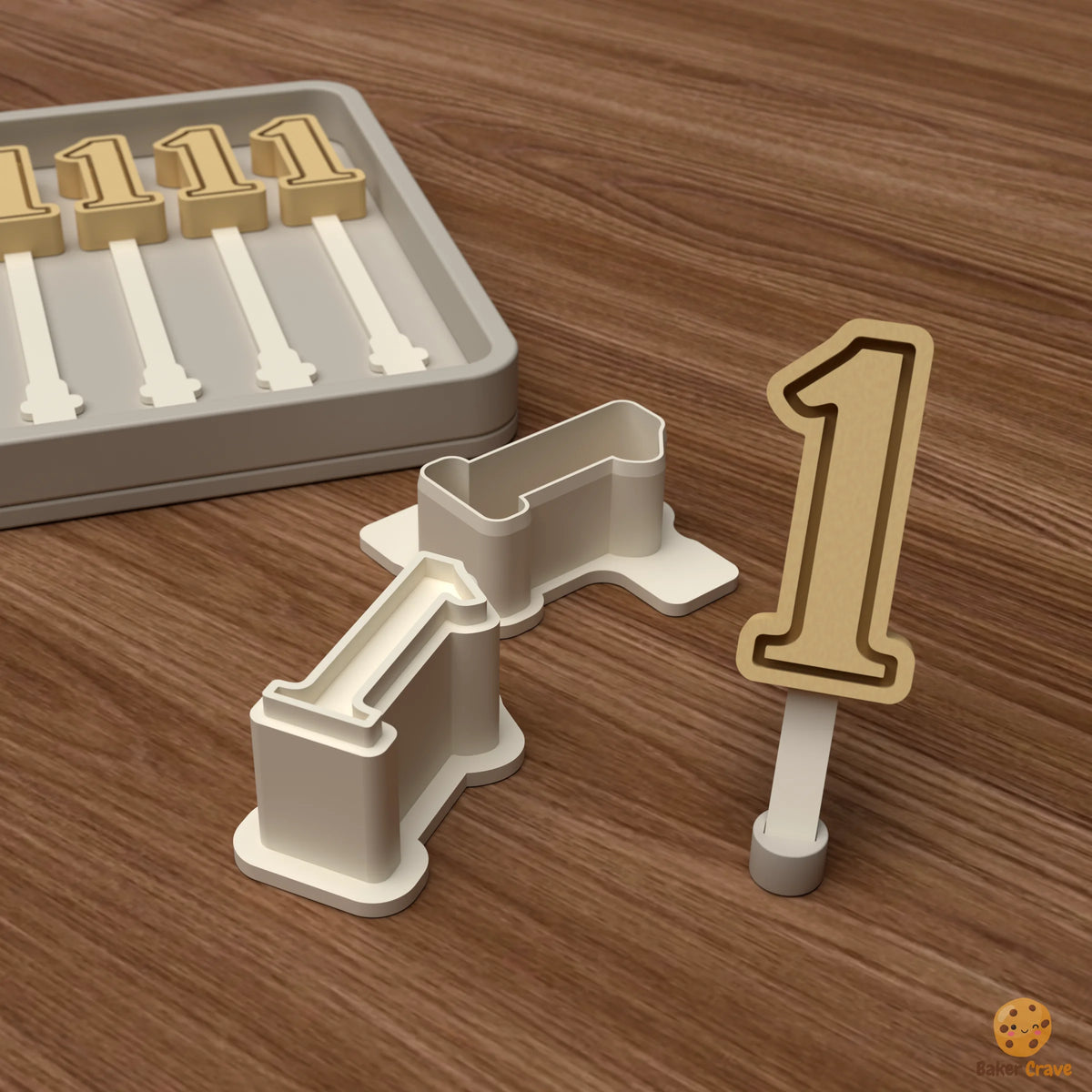 Number 1 Cake Pop Mold STL File