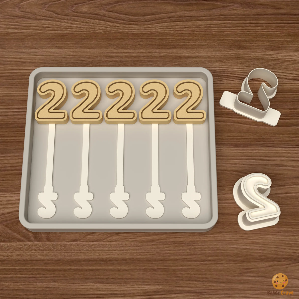 Number 2 Cake Pop Mold STL File