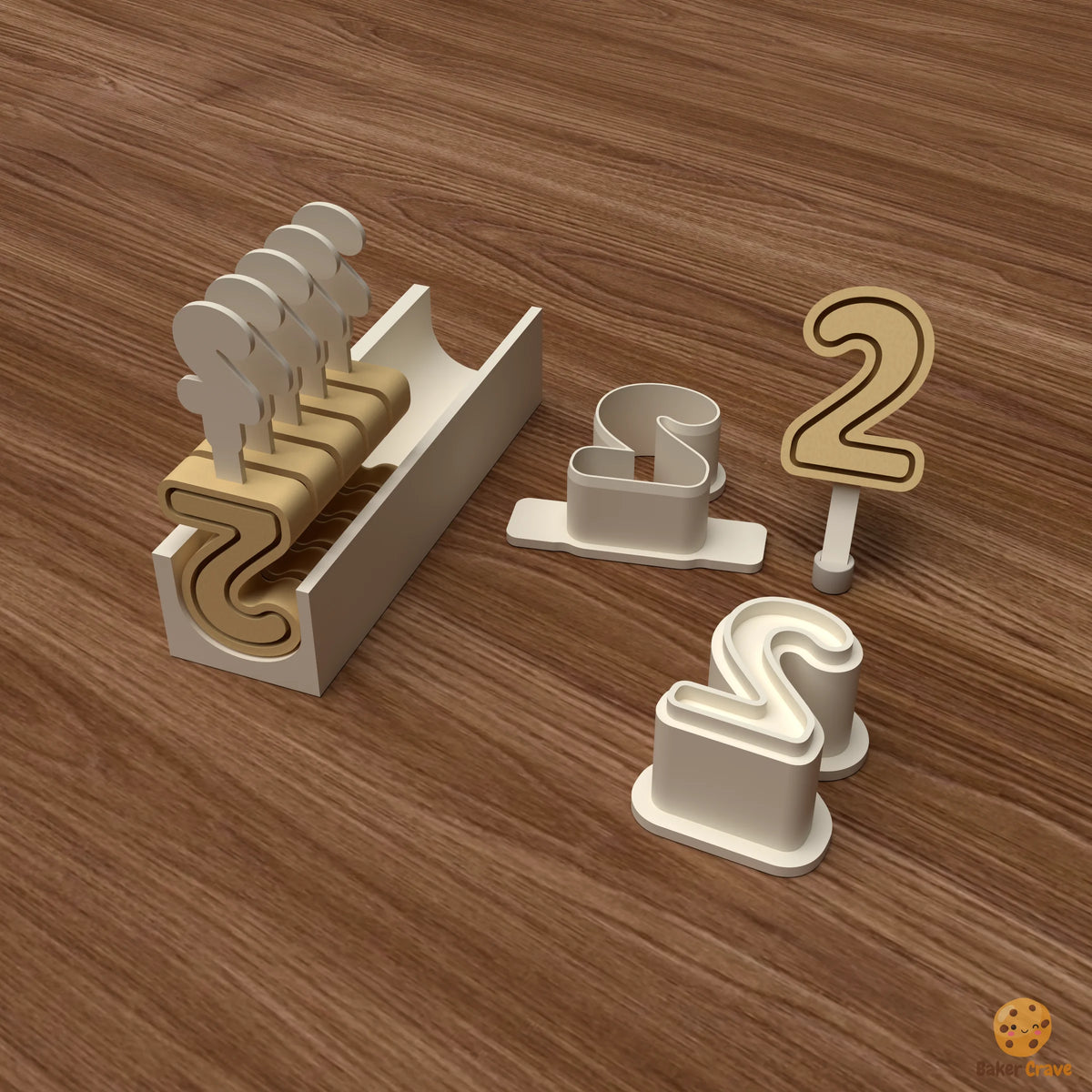 Number 2 Cake Pop Mold STL File