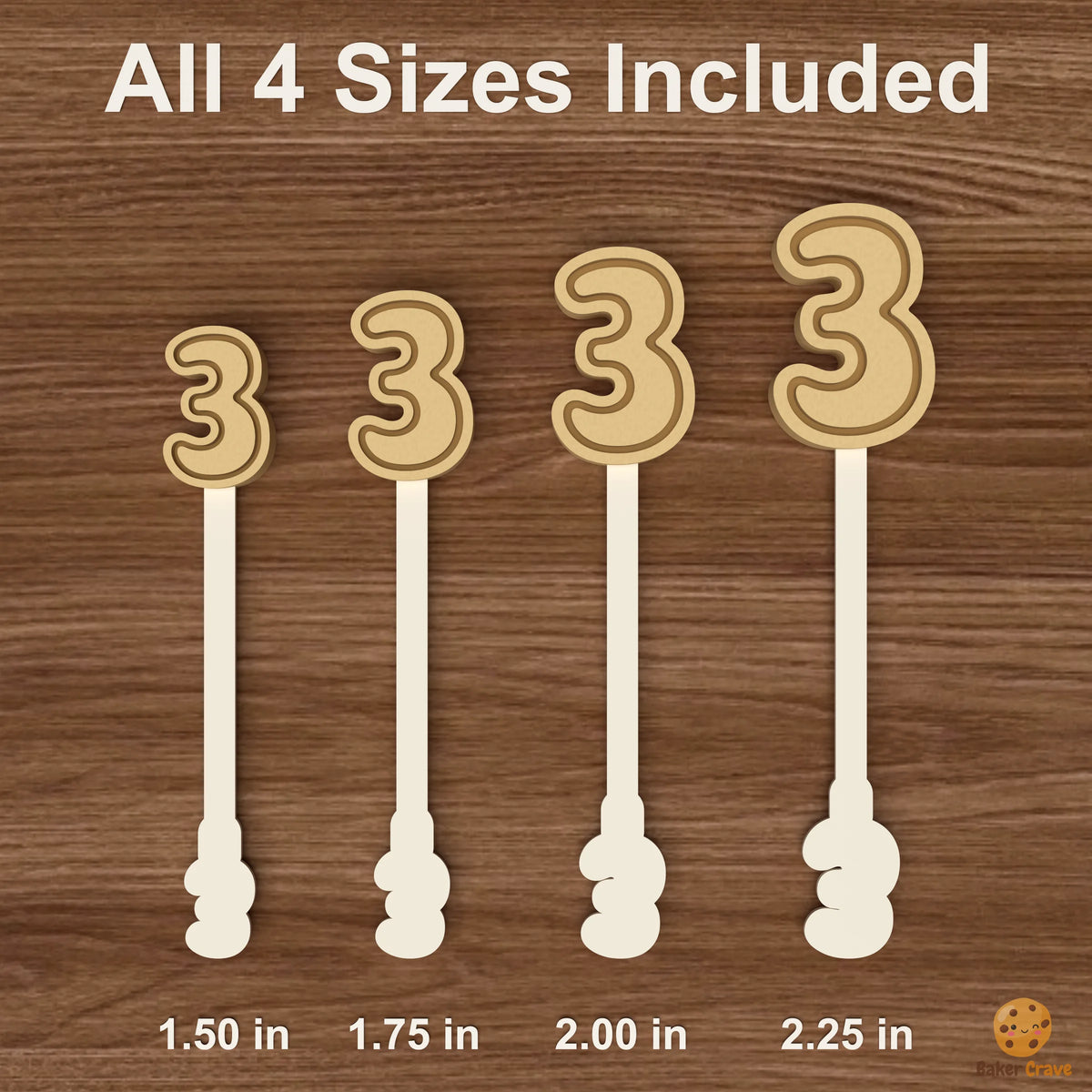 Number 3 Cake Pop Mold STL File