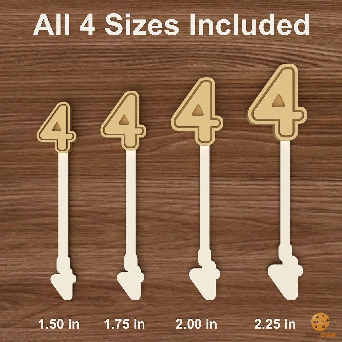 Number 4 Cake Pop Mold STL File