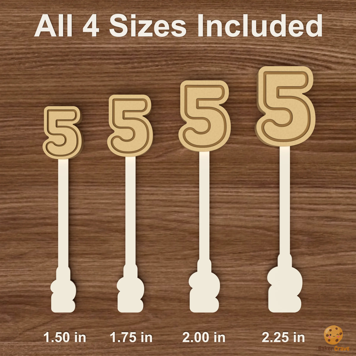 Number 5 Cake Pop Mold STL File
