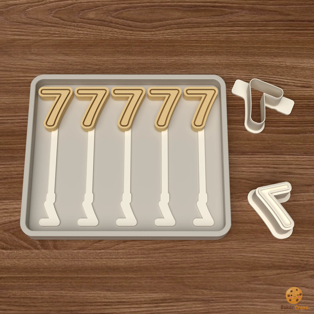 Number 7 Cake Pop Mold STL File