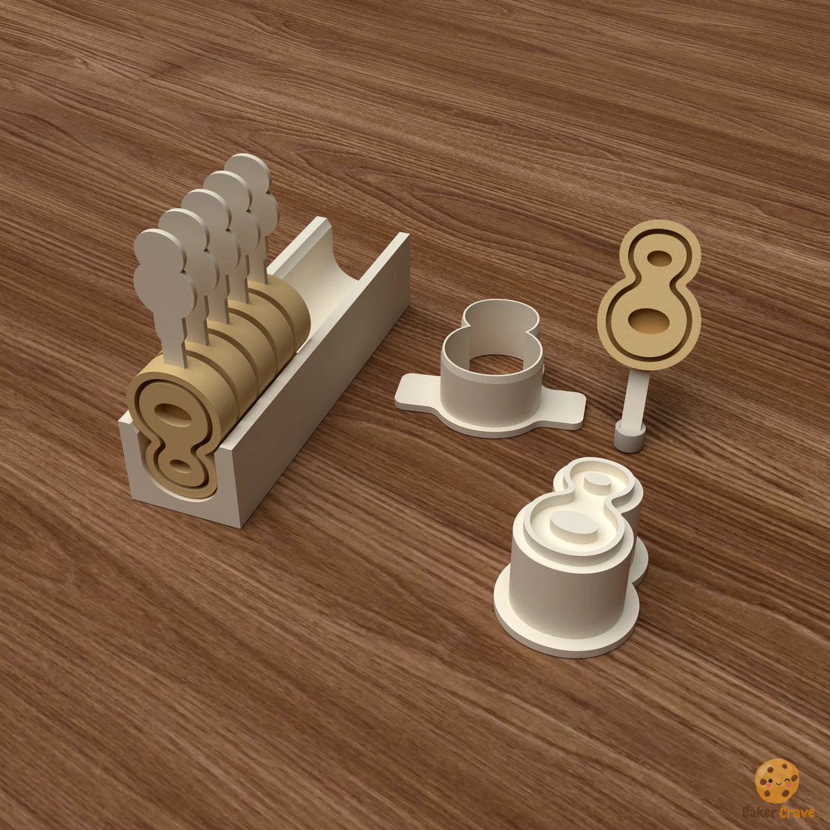 Number 8 Cake Pop Mold STL File