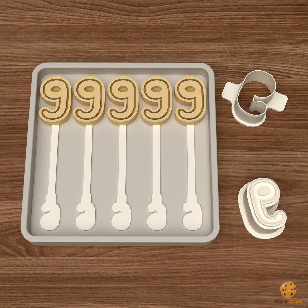 Number 9 Cake Pop Mold STL File
