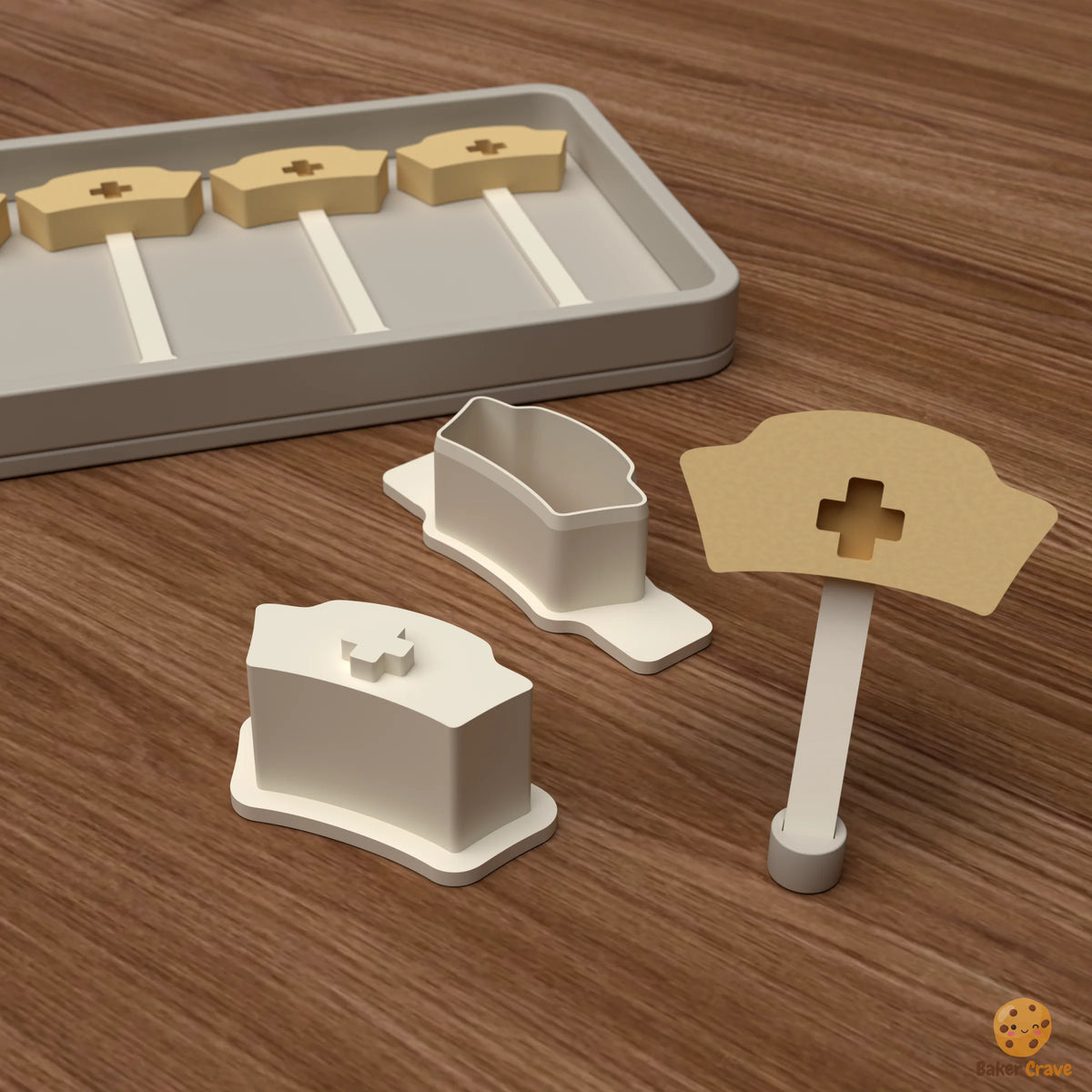 Nurse Cap Cake Pop Mold STL File