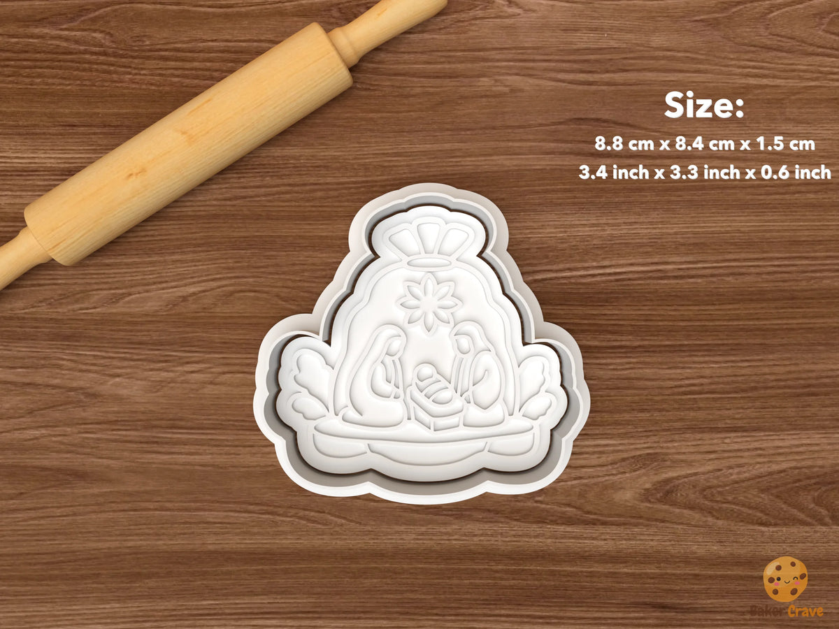 Oaxaca Night of the Radishes Cookie Cutter Set STL File - single nativity scene