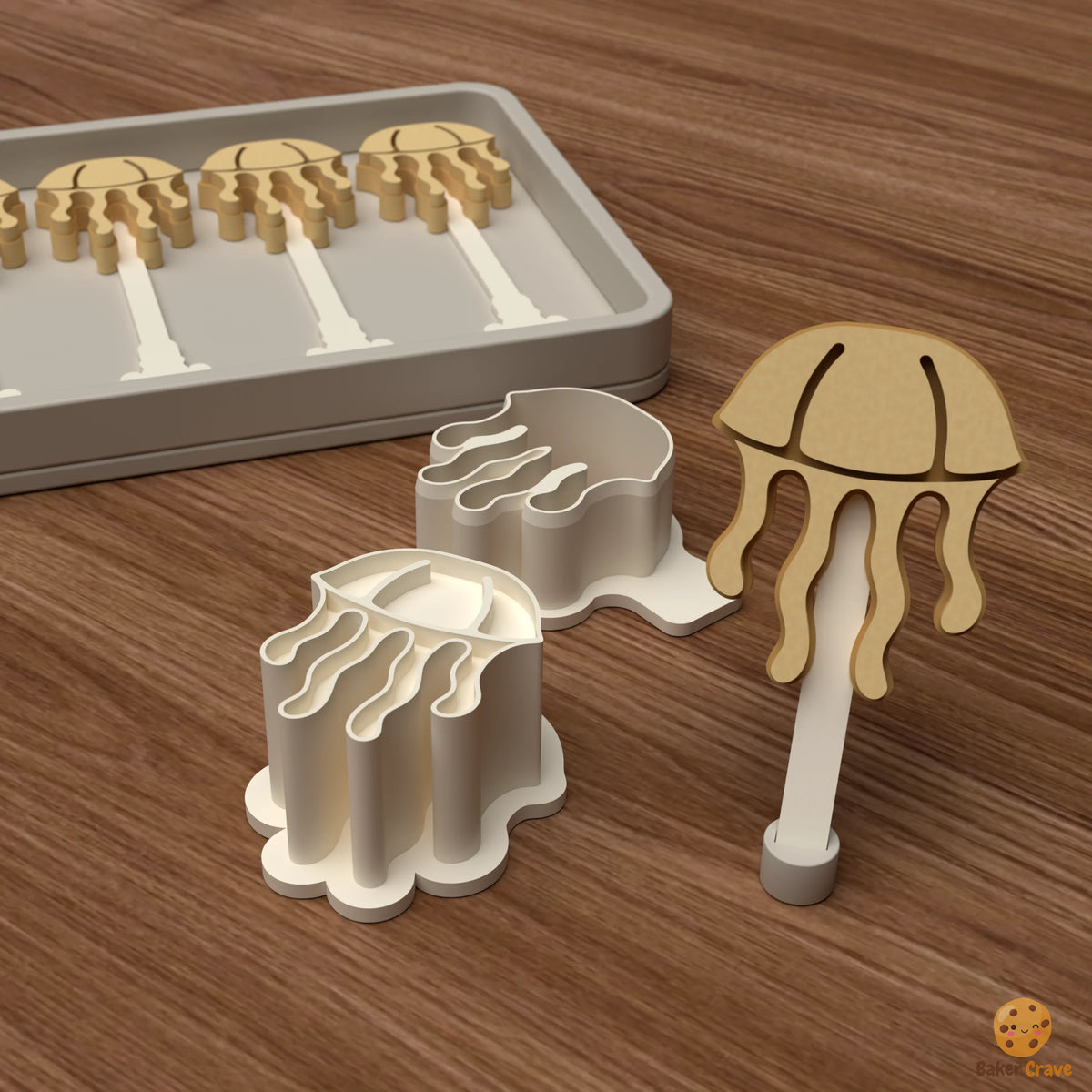 Ocean Jellyfish Cake Pop Mold STL File