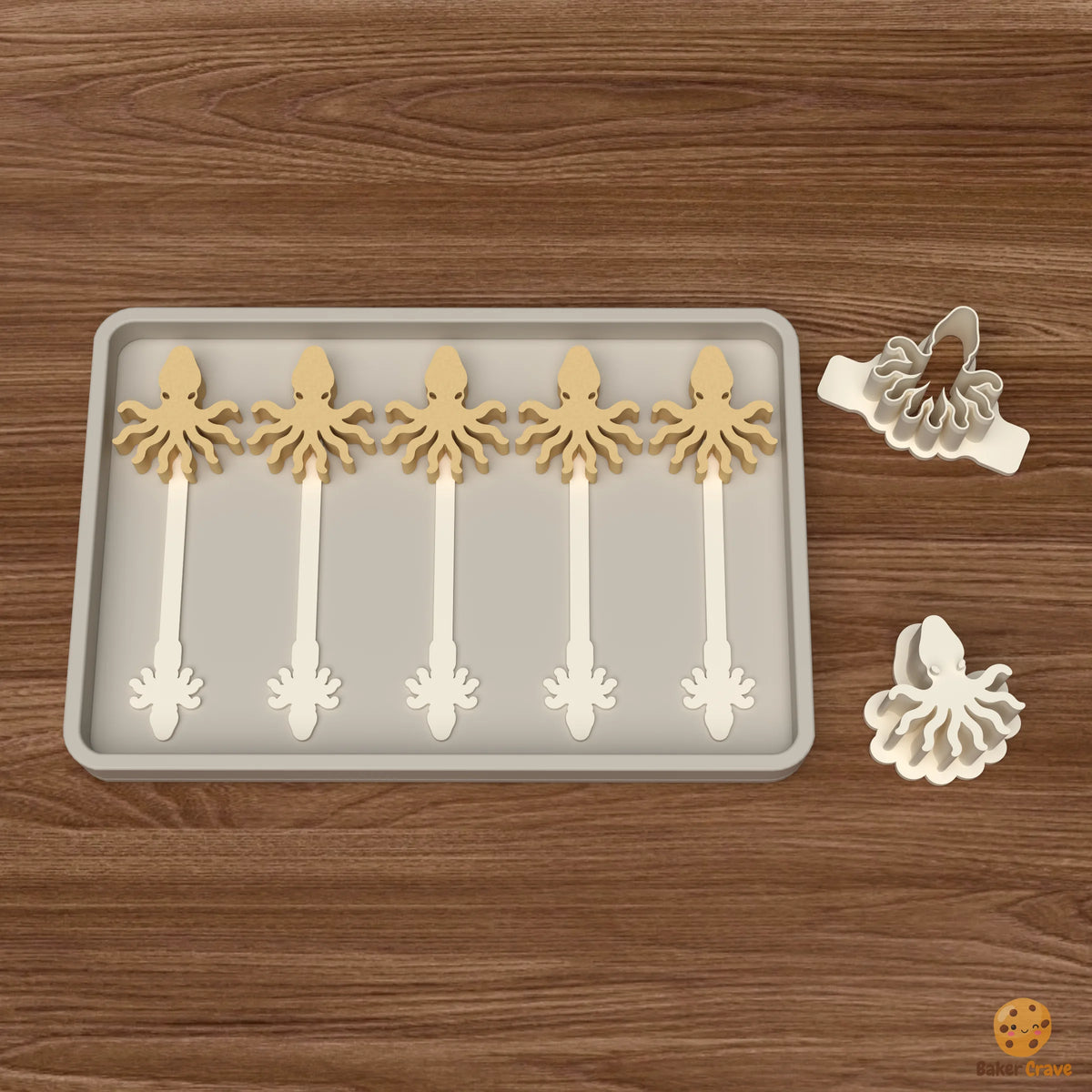 Ocean Octopus Cake Pop Mold STL File
