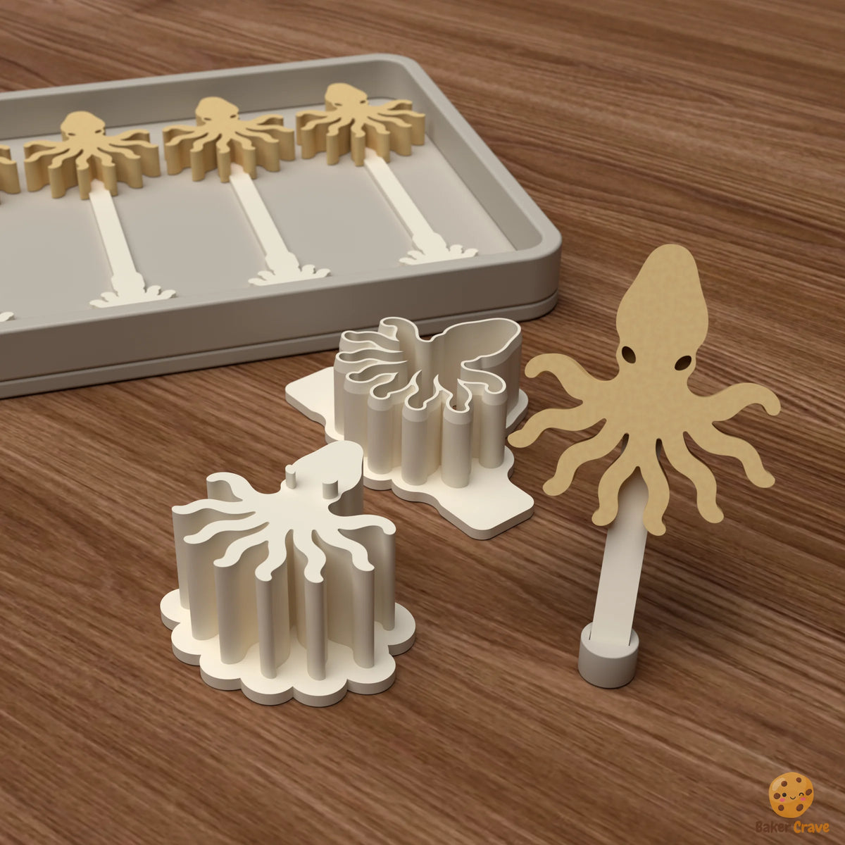 Ocean Octopus Cake Pop Mold STL File