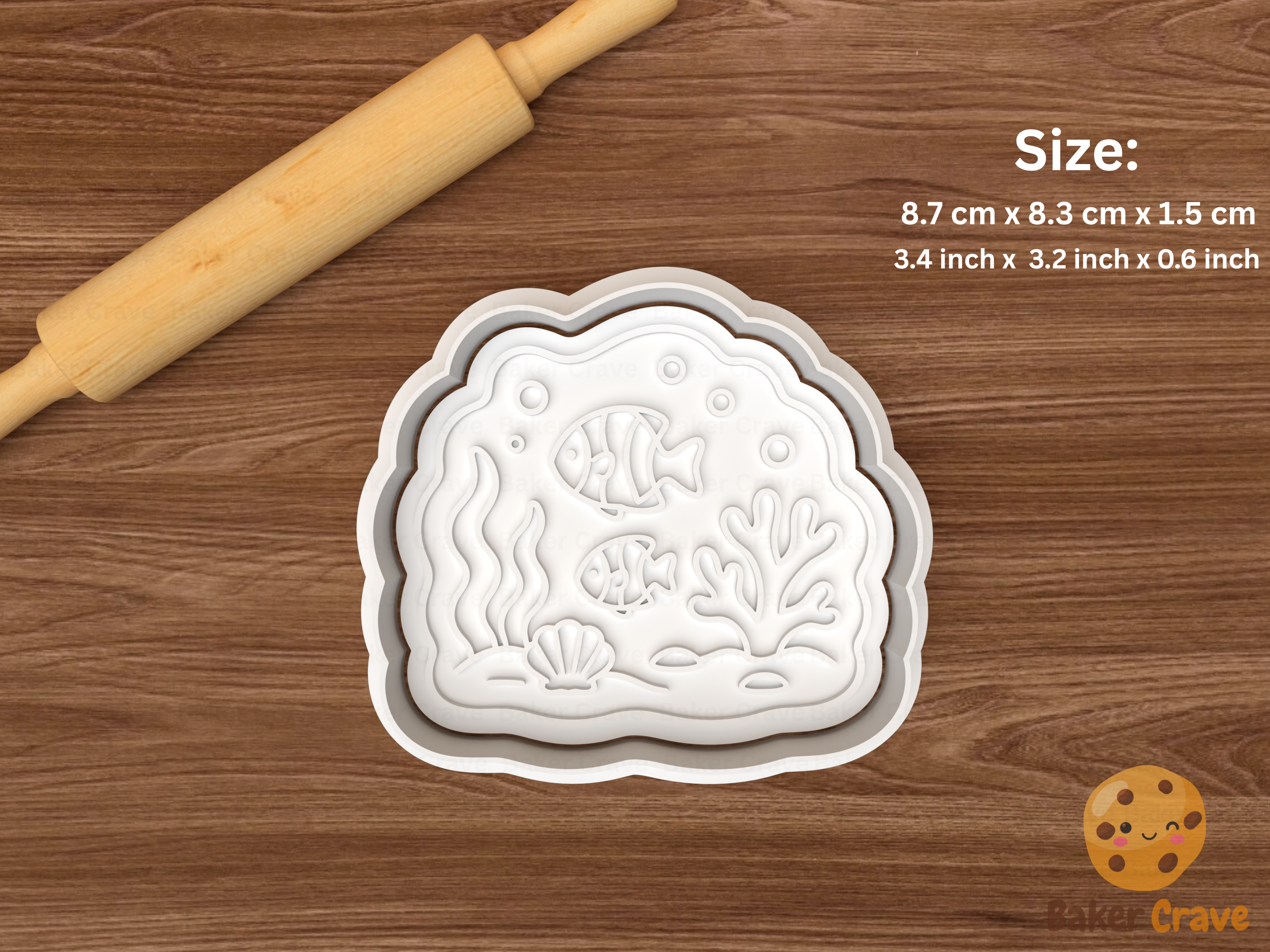 Ocean Life Cookie Cutter Set STL File - ocean9
