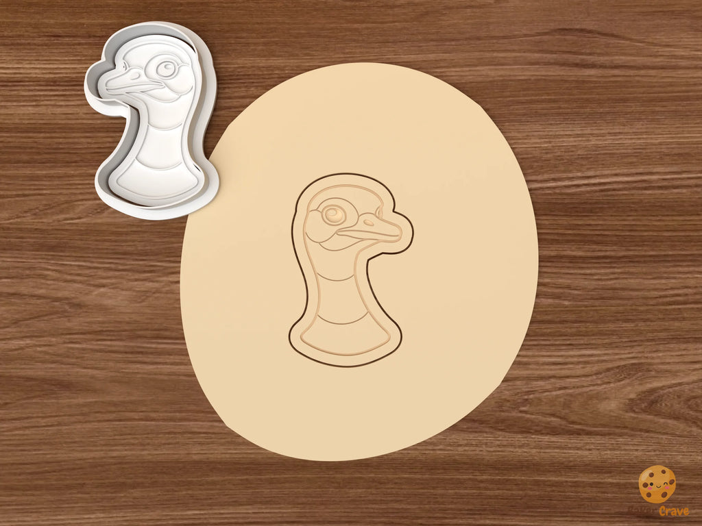 Ostrich Cookie Cutter Set STL File - dough ostrich head