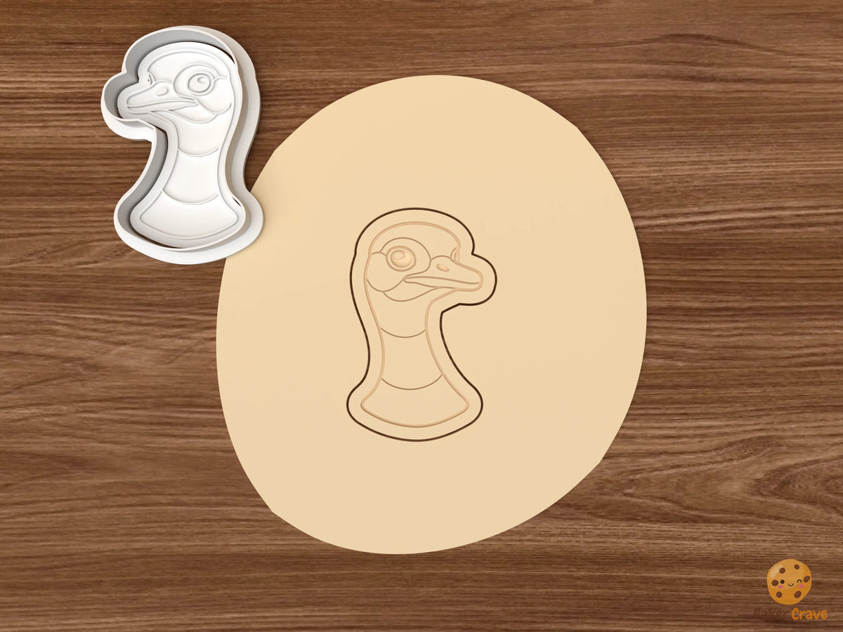 Ostrich Cookie Cutter Set STL File - dough ostrich head