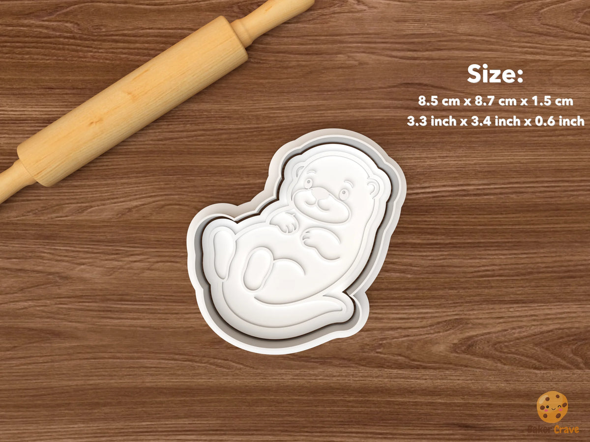Otter Cookie Cutter Set - single floating otter