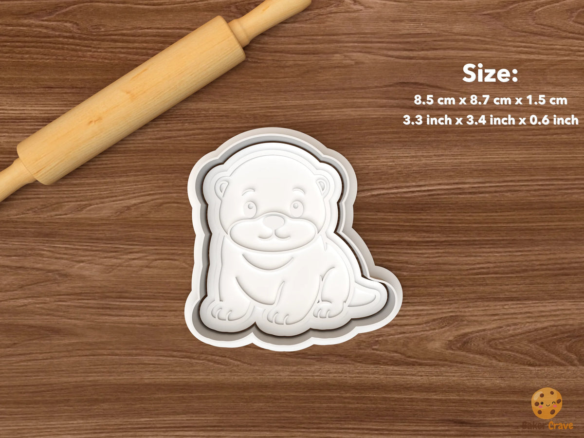 Otter Cookie Cutter Set - single otter cub