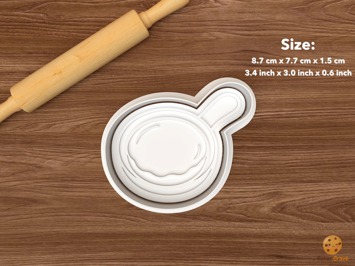 Pancake Breakfast Cookie Cutter Set - single frying pan pancake