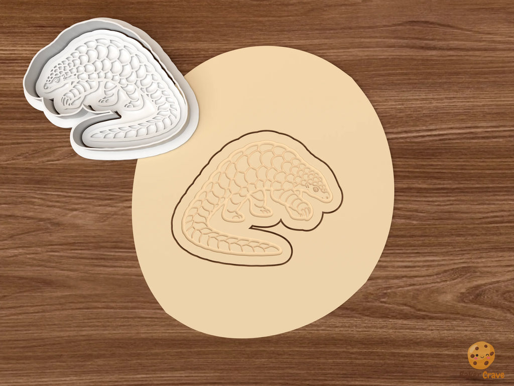 Pangolin Cookie Cutter Set STL File - dough walking pangolin
