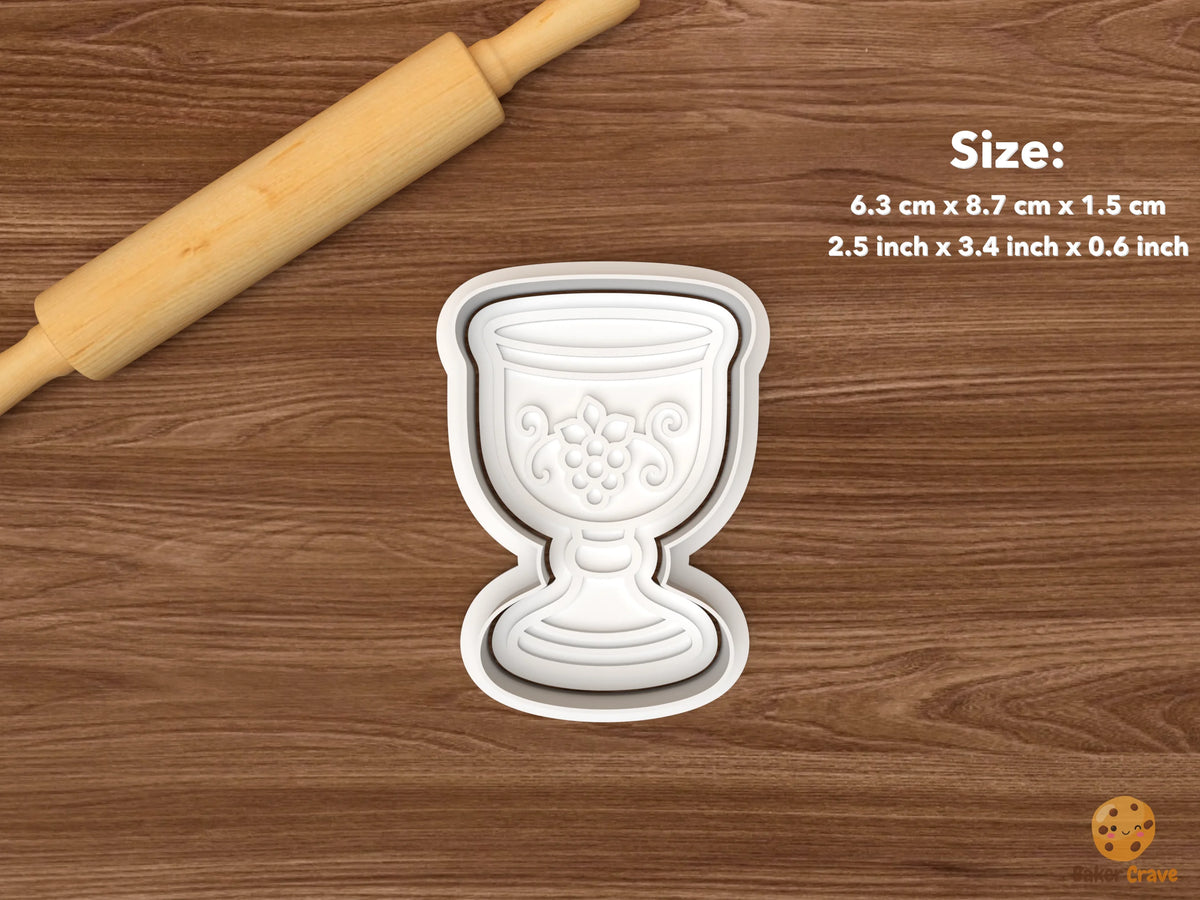 Passover Cookie Cutter Set STL File - single kiddush cup