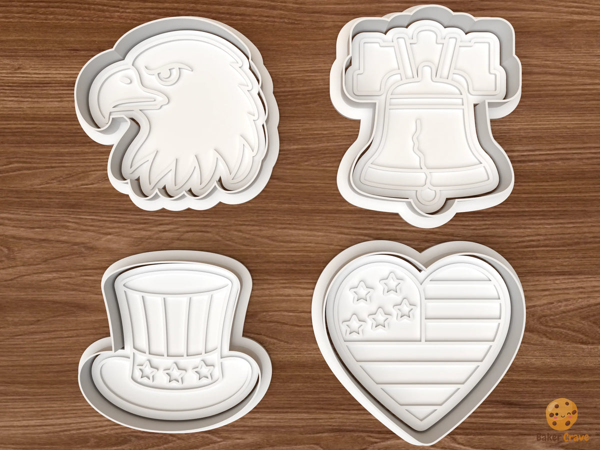 Patriotic USA Cookie Cutter Set