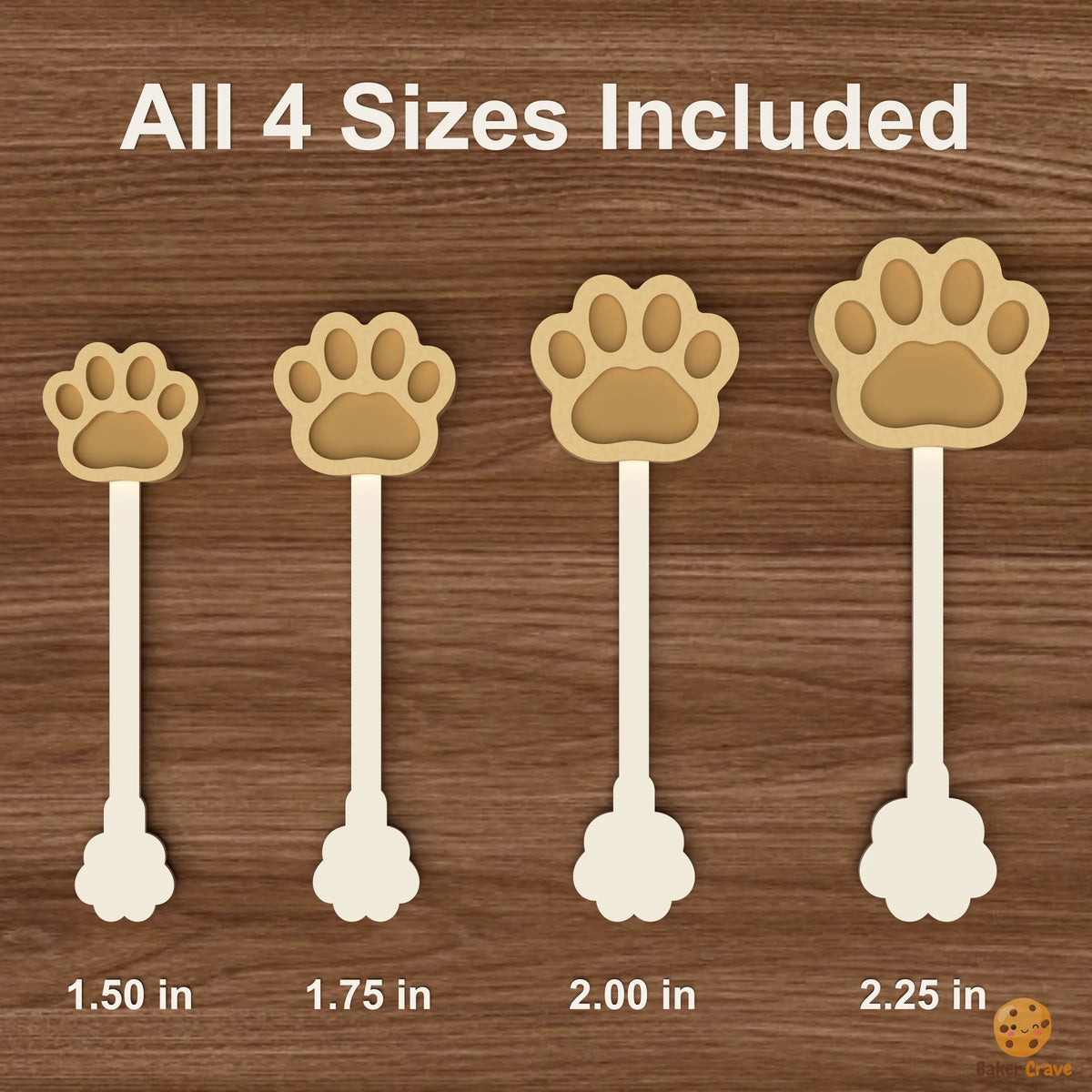 Paw Print Cake Pop Mold STL File