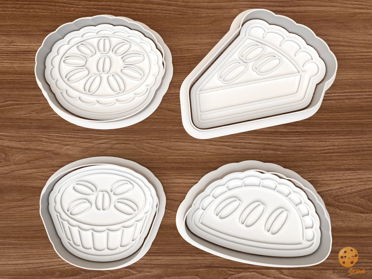 Pecan Pie Cookie Cutter Set STL File