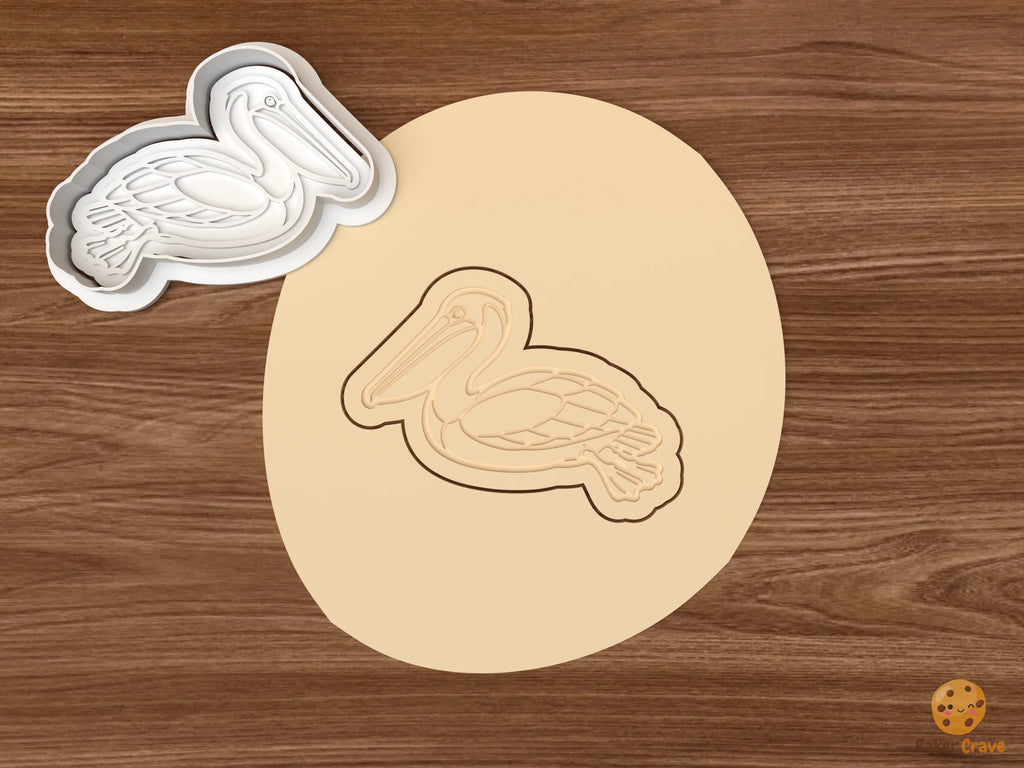 Pelican Cookie Cutter Set STL File - dough resting pelican