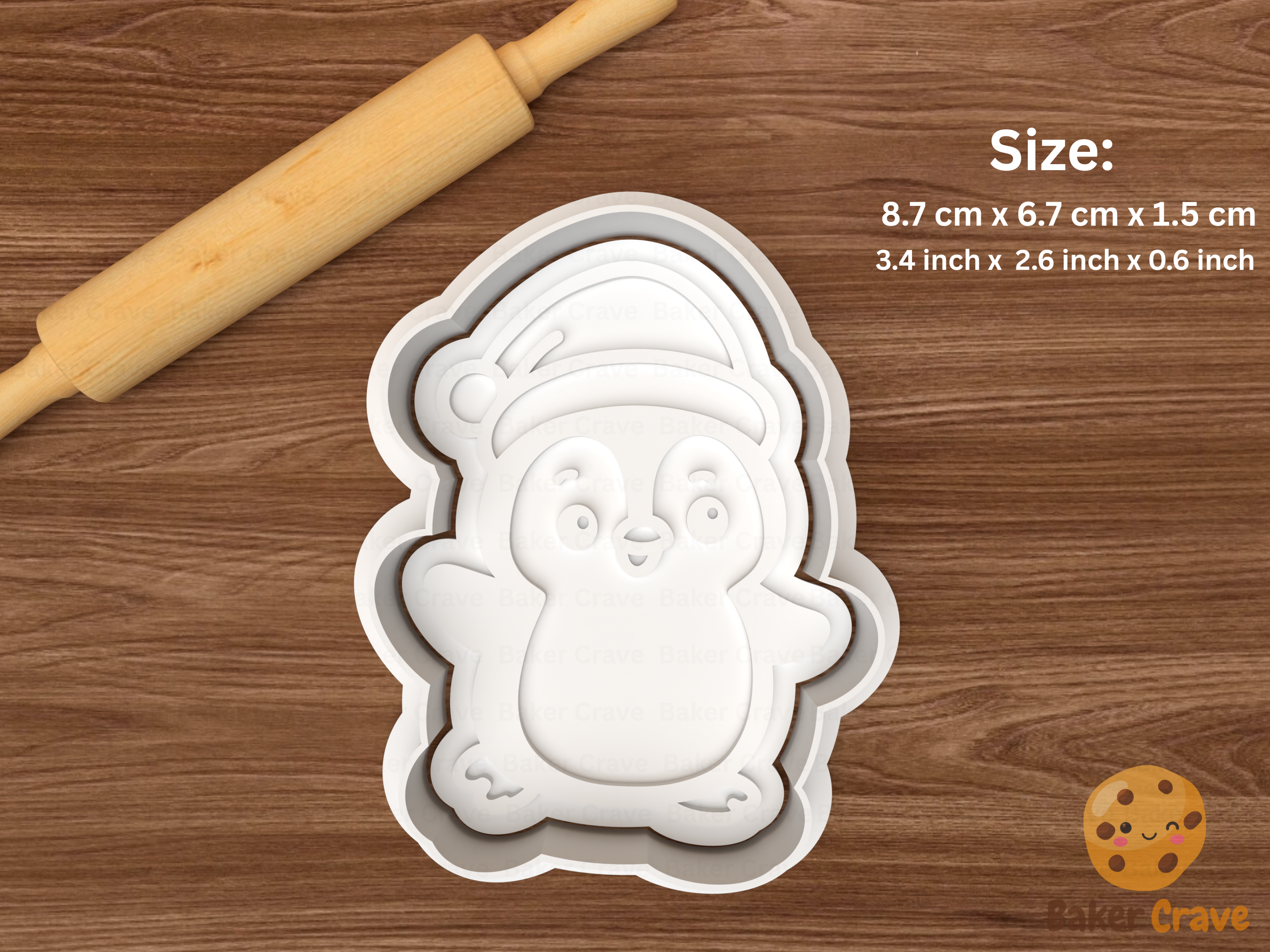Christmas Penguin Cookie Cutter Set STL File - penguin5