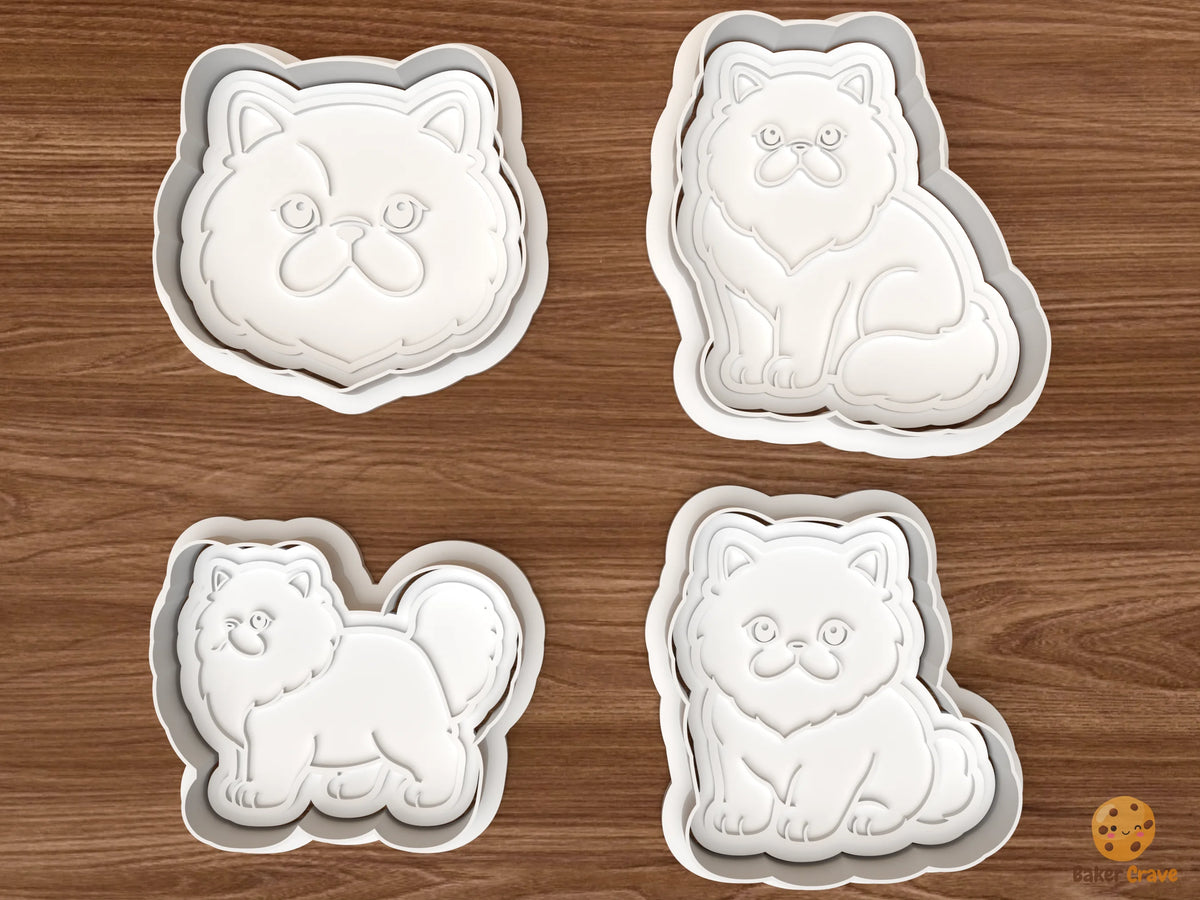 Persian Cat Cookie Cutter Set STL File - 01 set main