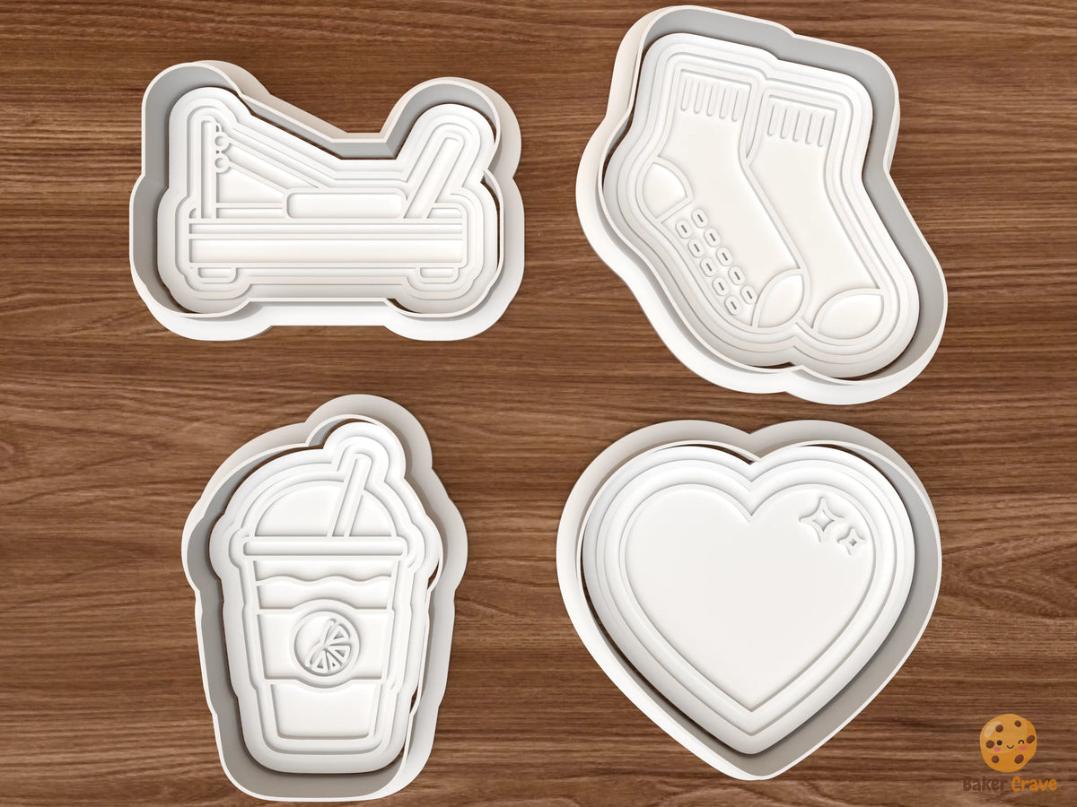 Pilates Wellness Cookie Cutter Set STL File - 01 set main
