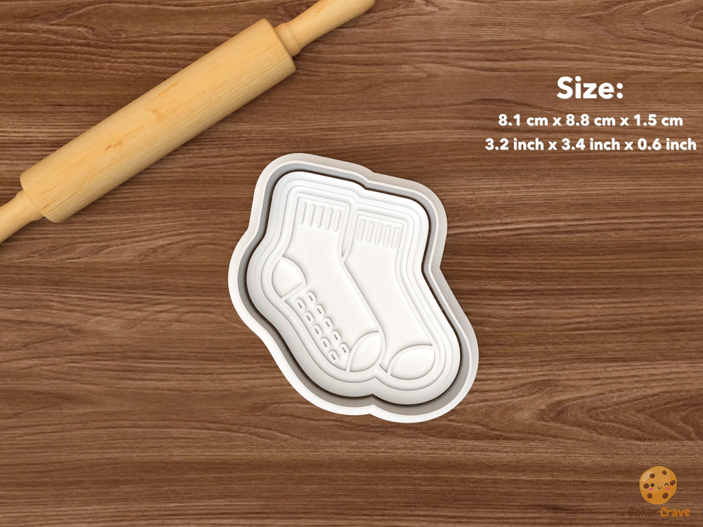 Pilates Wellness Cookie Cutter Set STL File - single grip socks
