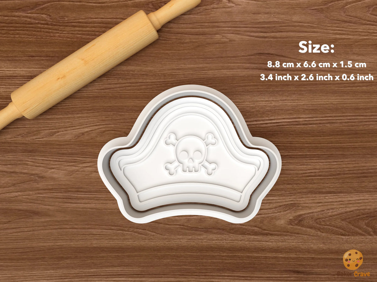 Pirate Adventure Cookie Cutter Set STL File - single pirate hat