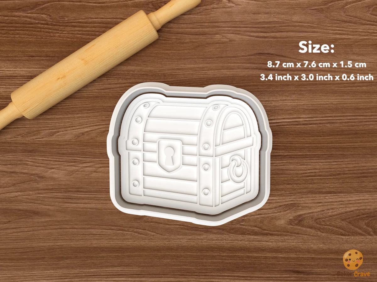Pirate Adventure Cookie Cutter Set STL File - single treasure chest
