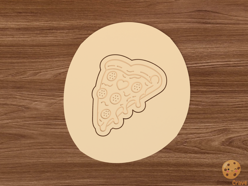 Valentine Pizza Cookie Cutter Set STL File - pizza5