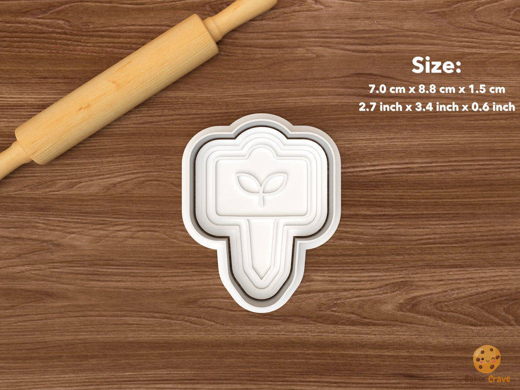 Plant Lover Cookie Cutter Set STL File - single plant marker