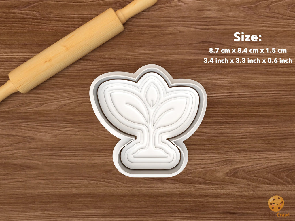 Plant Lover Cookie Cutter Set STL File - single sprout