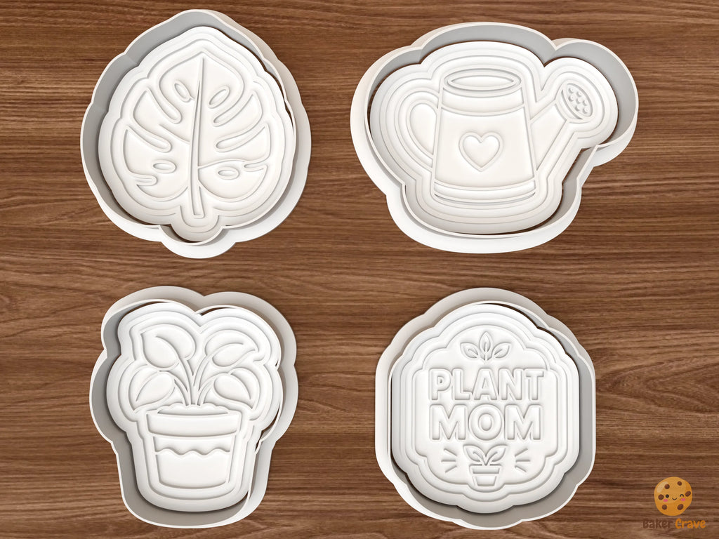 Plant Mom Cookie Cutter Set STL File - 01 set main