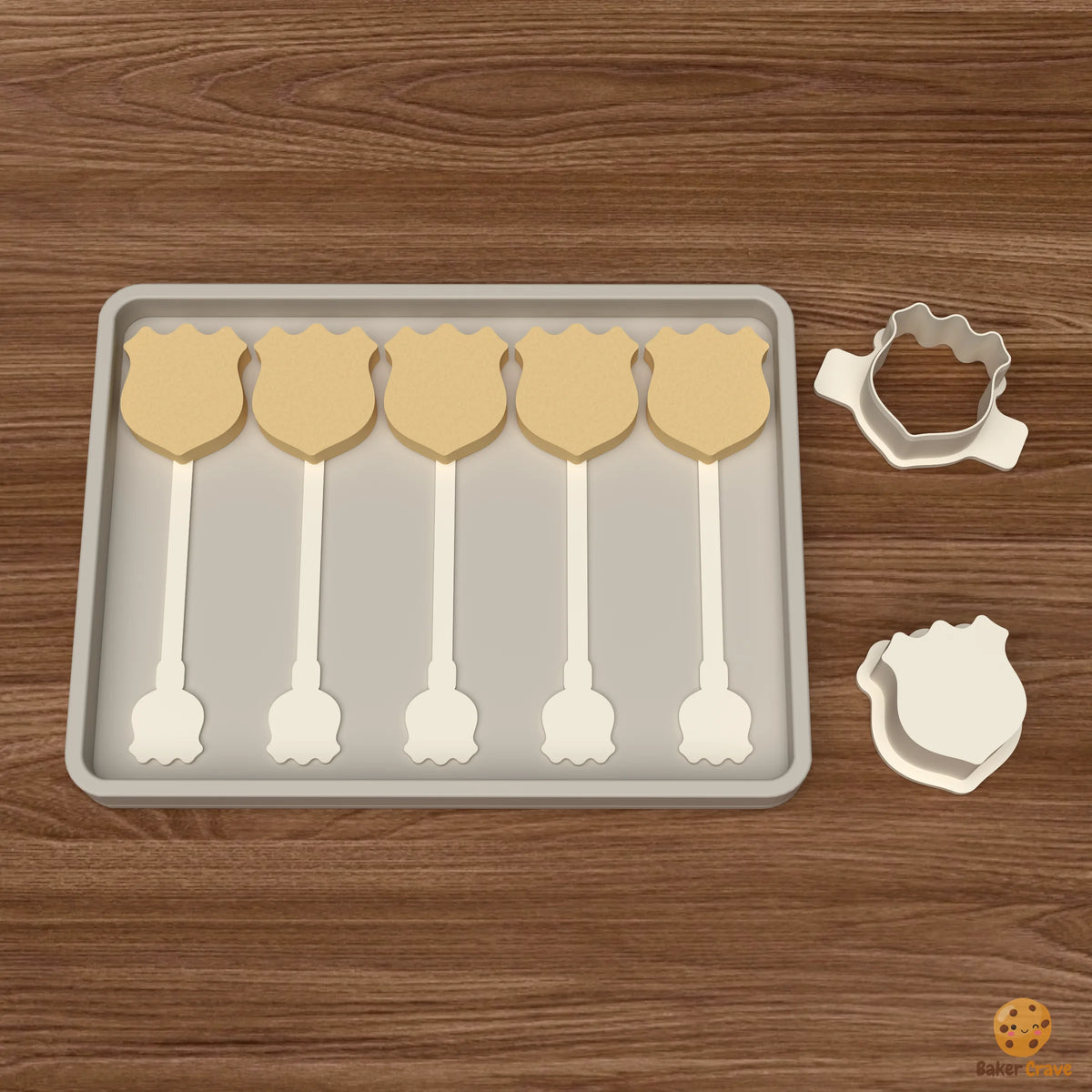 Police Badge Cake Pop Mold STL File