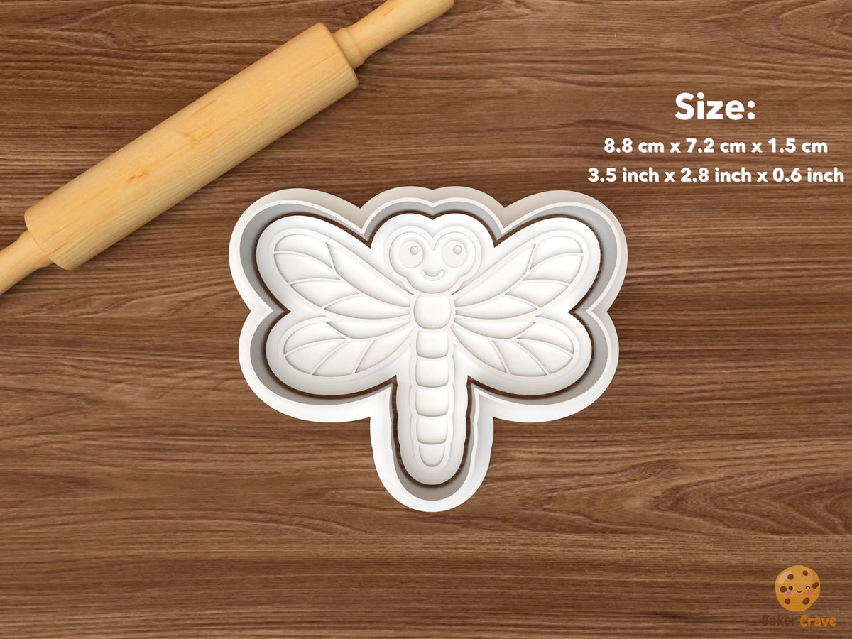 Pond Animals Cookie Cutter Set STL File - single dragonfly