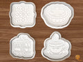 Portuguese Cafe Cookie Cutter Set STL File - 01 set main