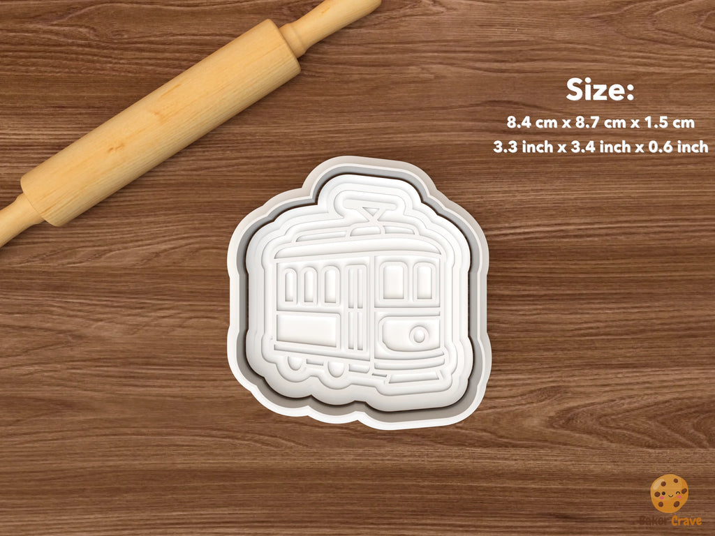 Portuguese Cafe Cookie Cutter Set STL File - single streetcar tram