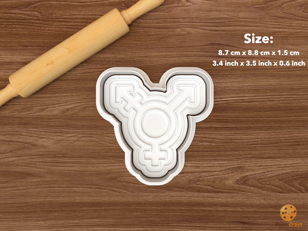 Pride Cookie Cutter Set STL File - single trans symbol