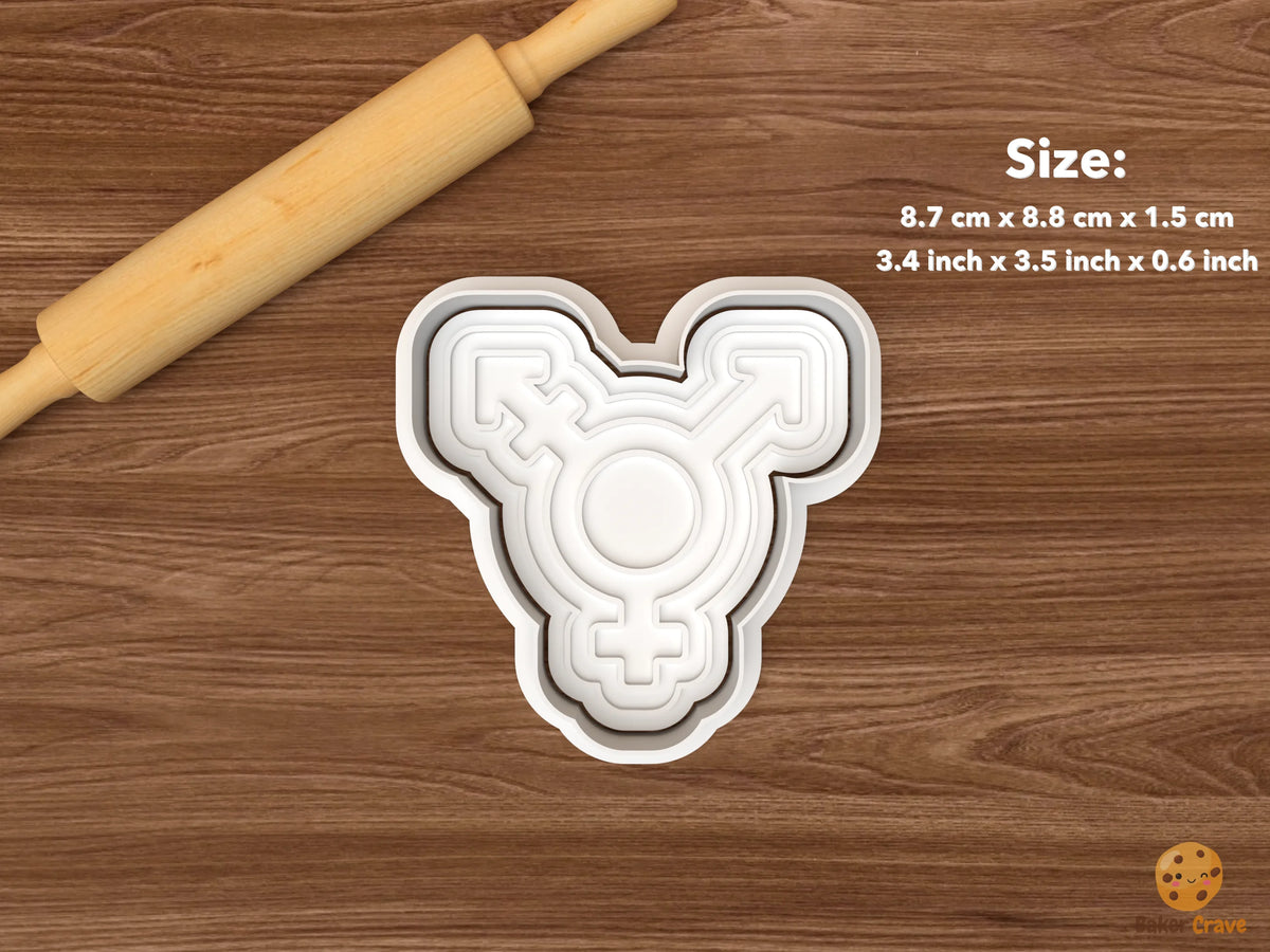 Pride Cookie Cutter Set STL File - single trans symbol
