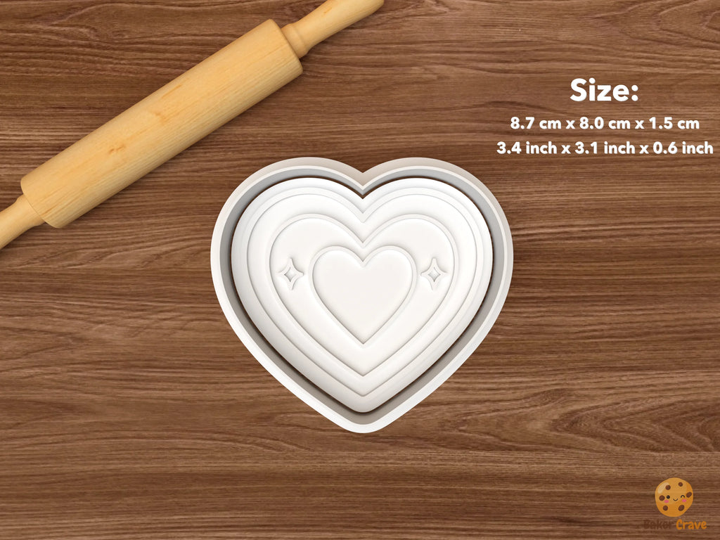 Promposal Cookie Cutter Set STL File - single heart plaque